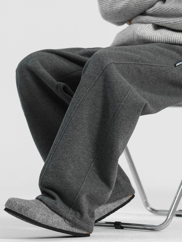 Muške zimske sport casual hlače s flis podstavom, opuštena kroj, srednji pojas s vezicama, smjesa lambswool i poliestera, baršunasta podstava, ravni kroj