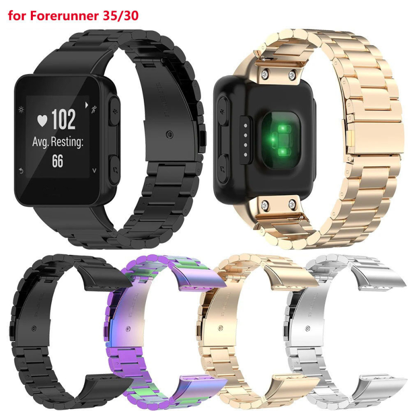 Kovový náramok Garmin Forerunner 30/35 – nerezová oceľ, spona motýľ