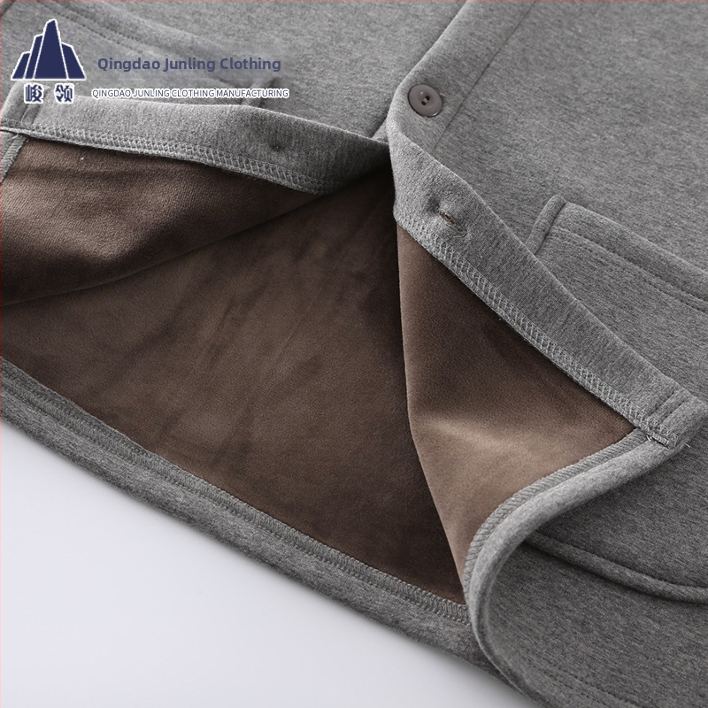 Meeste fleece-kihiga kardigan talveks, V-kaeluse, pikad varrukad, ühe reali nupud, kolmes mõõtmes taskud