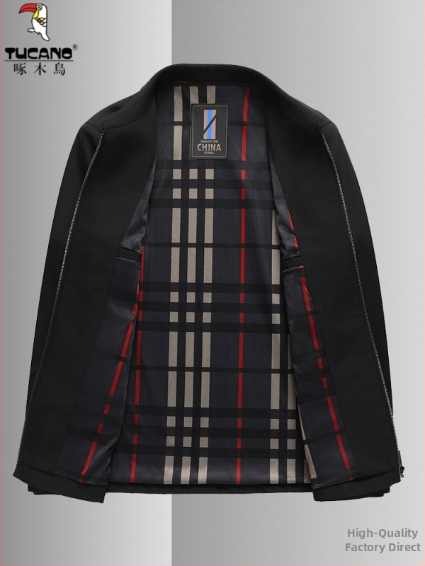 Woodpecker 2025 Kevadine välisjope lappekraeaga, pikkade varrukatega, tõmblukuga, vaba lõikega