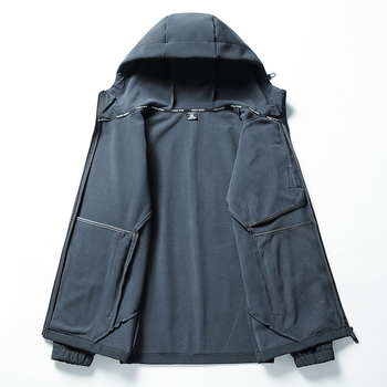 Muška Soft Shell jakna s flecom, kapuljačom, zatvaračem, poliesterom, izdržljiva