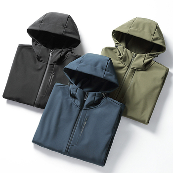 Muška Soft Shell jakna s flecom, kapuljačom, zatvaračem, poliesterom, izdržljiva
