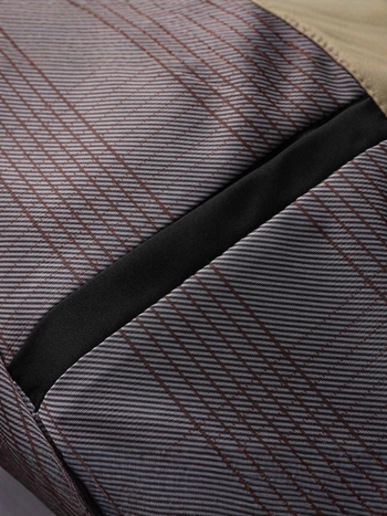 Meeste talvepolüesterjakk lapelliga, pikkade varrukatega ja eesmine tõmblukk