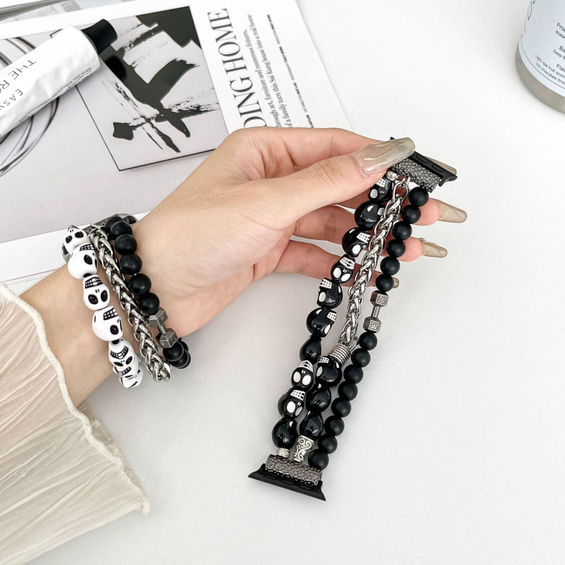 Λουρί Apple Watch με σχέδιο κρανίου για το Χάλογουιν, συμβατό με Apple Watch SE, Μάρκα: FOLUXE, Υλικό: 107472, Στυλ: Μοντέρνο