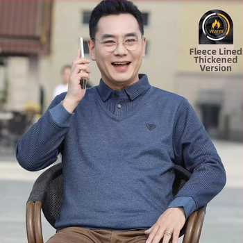 Meeste talvesvillane kampsun fleece vooderdusega, tavapärane lõige, pikad varrukad, ümmarguse kaelusega, ühe realine kinnitamine, 100% polüester.