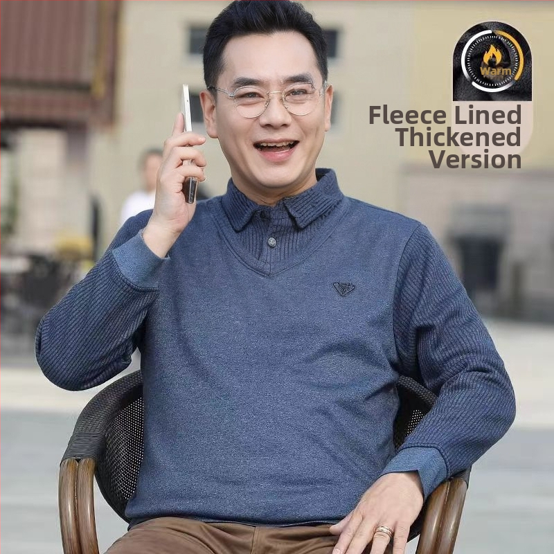 Meeste talvesvillane kampsun fleece vooderdusega, tavapärane lõige, pikad varrukad, ümmarguse kaelusega, ühe realine kinnitamine, 100% polüester.