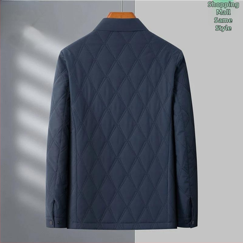 Puuvillane välisriietus keskmise vanusega meestele, krae rever, talv 2021 soojus