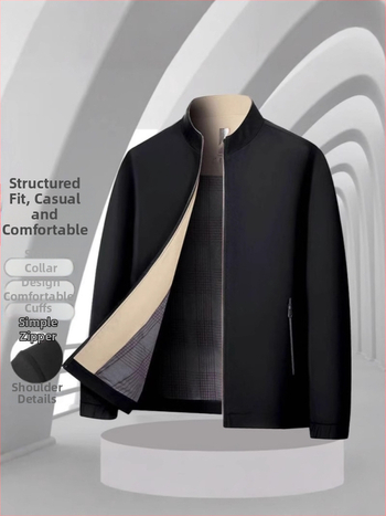 Sako so stojacím golierom, vetruodolné, úzky strih, zips