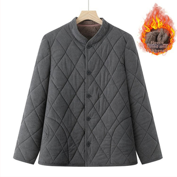 Pánske zimné vonkajšie oblečenie s stojacim golierom, dlhé rukávy, jednosedlové zapínanie na gombíky, ľanovo-zmesný materiál, zimná sezóna