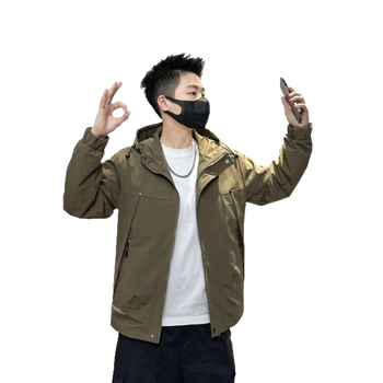 Jakna - stojeći ovratnik, s kapuljačom; Debela (Vanjska tkanina: vuna; Glavna tkanina: zečja krzna; Podstava: poliester 95%+)