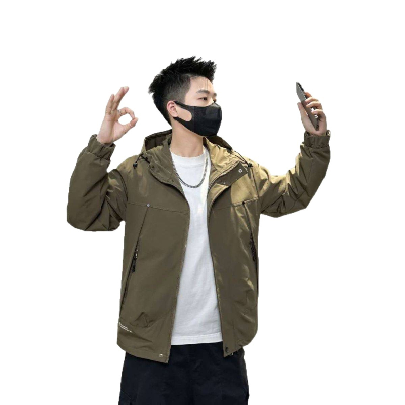 Jakna - stojeći ovratnik, s kapuljačom; Debela (Vanjska tkanina: vuna; Glavna tkanina: zečja krzna; Podstava: poliester 95%+)