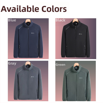 Vyr. fliso džakė su užtrauktuku ir stovinčiu kaklu, rudens–žiema, storesnis poliesterio flisas (100% poliesteris)