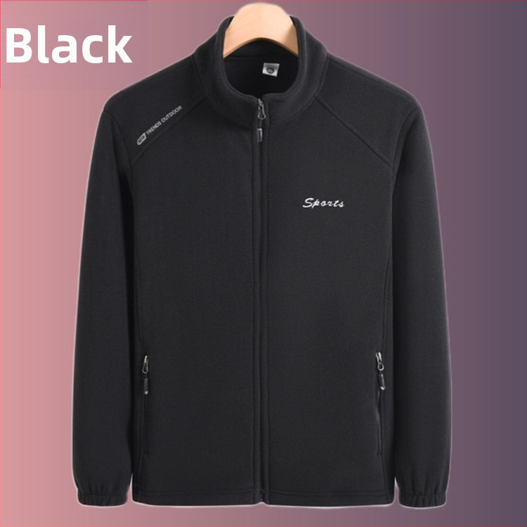 Vyr. fliso džakė su užtrauktuku ir stovinčiu kaklu, rudens–žiema, storesnis poliesterio flisas (100% poliesteris)