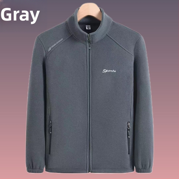 Vyr. fliso džakė su užtrauktuku ir stovinčiu kaklu, rudens–žiema, storesnis poliesterio flisas (100% poliesteris)