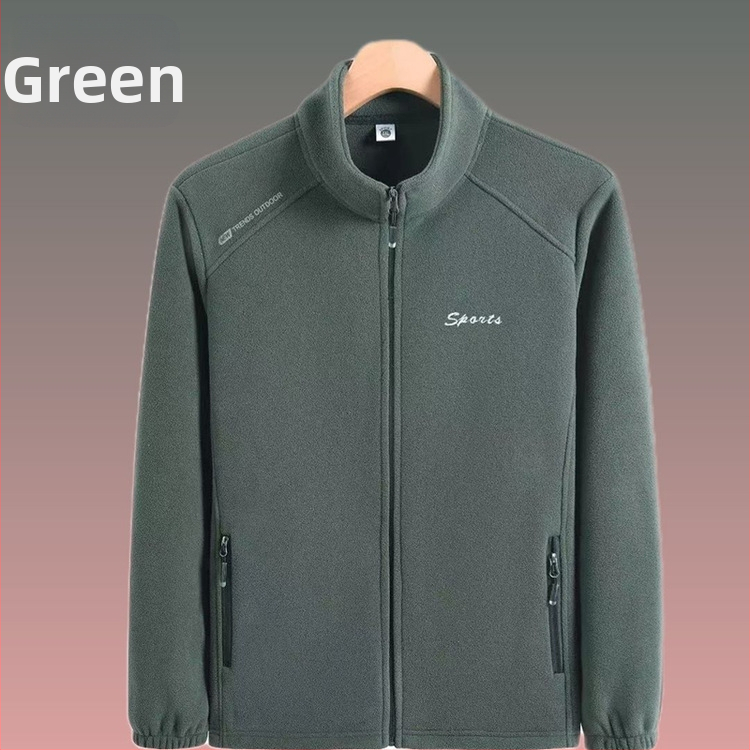 Vyr. fliso džakė su užtrauktuku ir stovinčiu kaklu, rudens–žiema, storesnis poliesterio flisas (100% poliesteris)