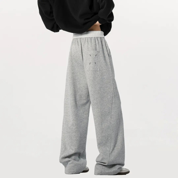 Margiela hlače od pamuka – ravni kroj, srednji pojas, zatvarač, svakodnevne hlače