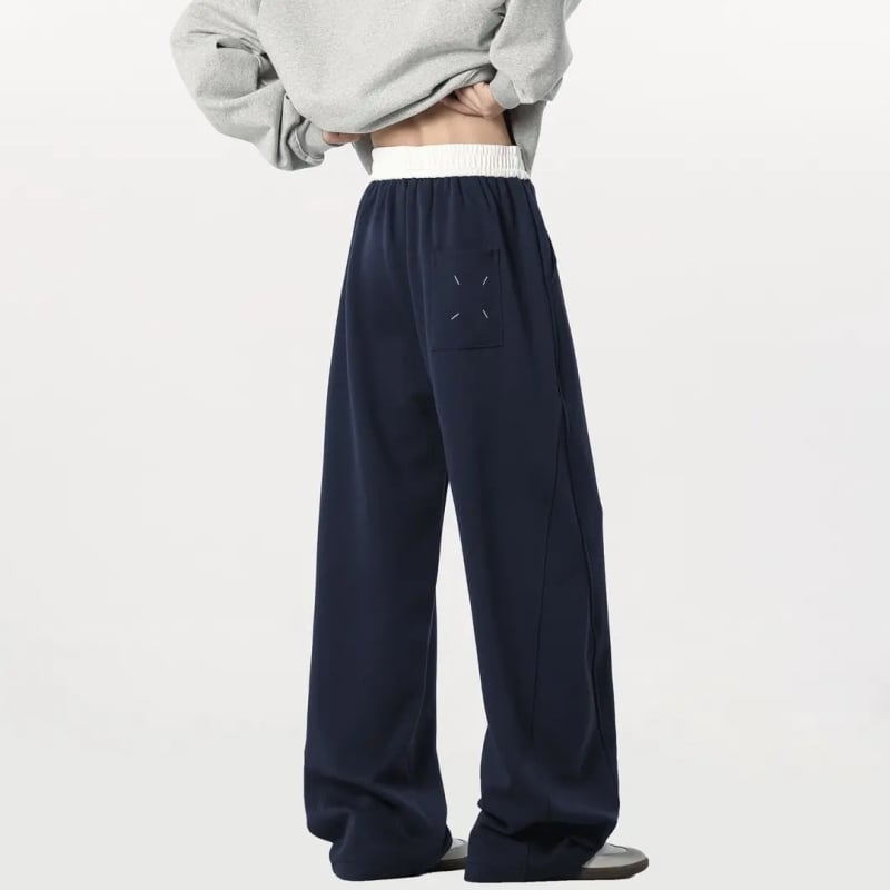 Margiela hlače od pamuka – ravni kroj, srednji pojas, zatvarač, svakodnevne hlače