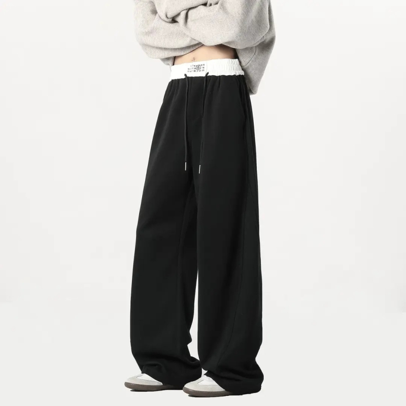 Margiela hlače od pamuka – ravni kroj, srednji pojas, zatvarač, svakodnevne hlače