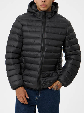 Kapuljačasta zimna jakna, širokog kroja, zatvarač, prozračna poliester tkanina, za odrasle