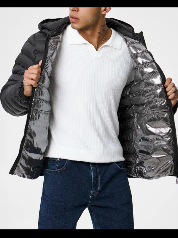 Kapuljačasta zimna jakna, širokog kroja, zatvarač, prozračna poliester tkanina, za odrasle