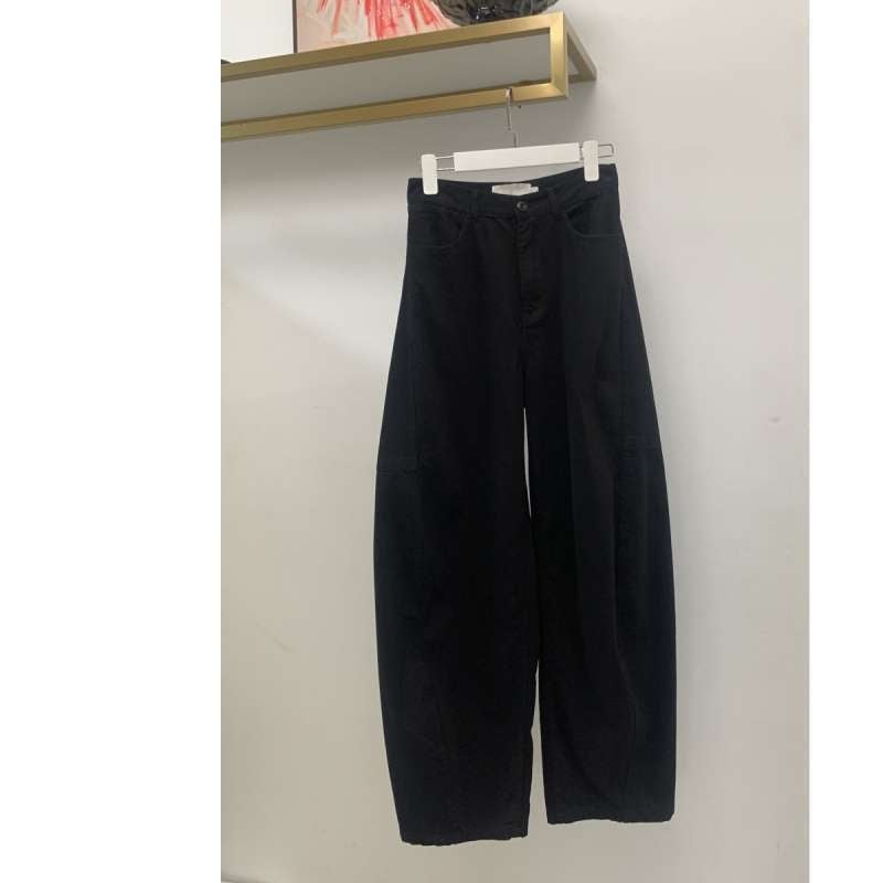 Ženske pamučne hlače s finišom četkanog materijala, korejski stil, opušten kroj za proljeće i jesen