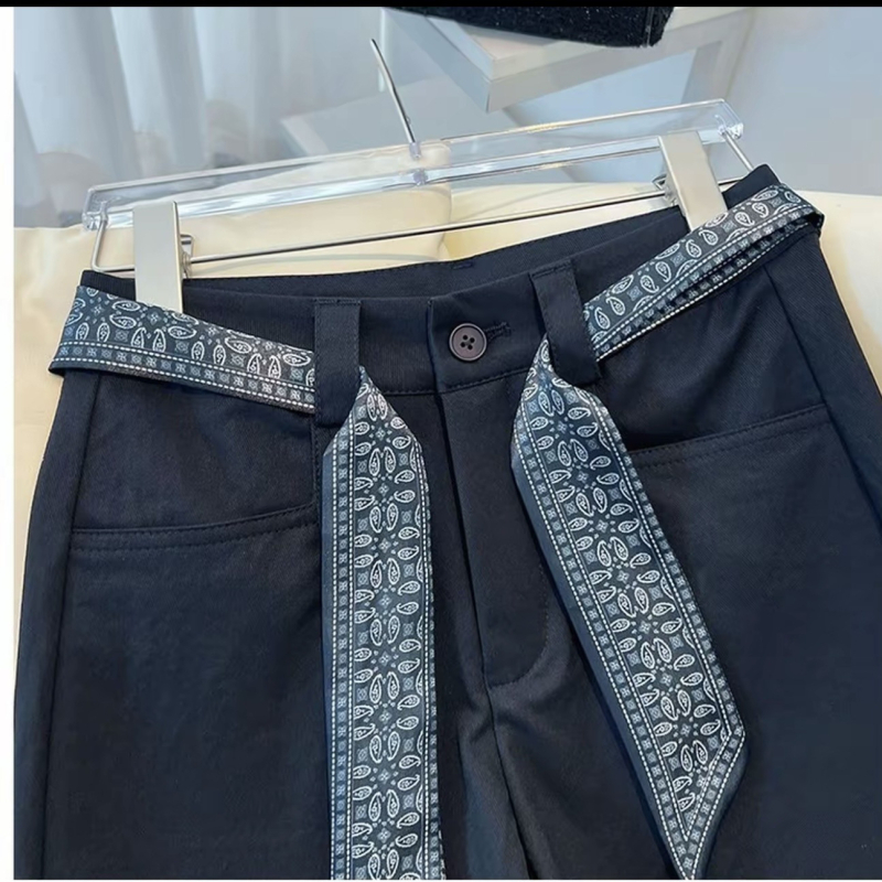 Casual hlače od tkanog materijala, mikroelastične, stil Royal sister, ljeto 2024