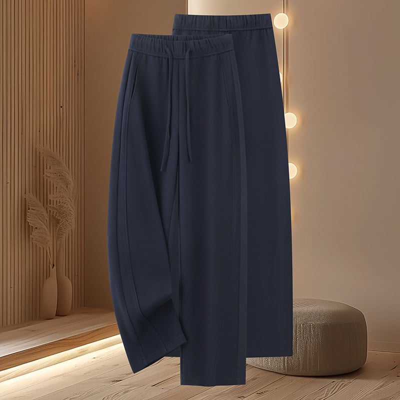 Női Scimitar-stílusú magas derekú nadrág, vastag meleg gyapjú-poliészter-pamutszövet, tél 2025.