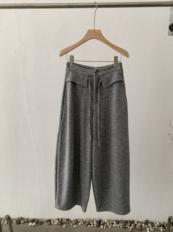 Ženske casual hlače s visokim strukom, opuštenog kroja, korejski/japanski leisure stil, mješavina pamuka i poliester 50–70%