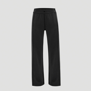 Casual široke hlače s rebrastom teksturom, srednje visoko podizanje struka, mješavina poliester-elastan, proljeće 2025