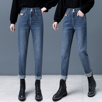 Traperice visokim strukom, straight kroj, pamuk-polyester smjesavina, mikroelastičnost, zatvarač