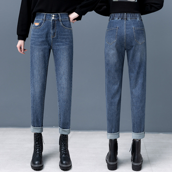 Traperice visokim strukom, straight kroj, pamuk-polyester smjesavina, mikroelastičnost, zatvarač