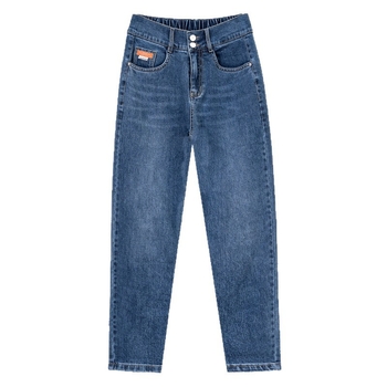 Traperice visokim strukom, straight kroj, pamuk-polyester smjesavina, mikroelastičnost, zatvarač