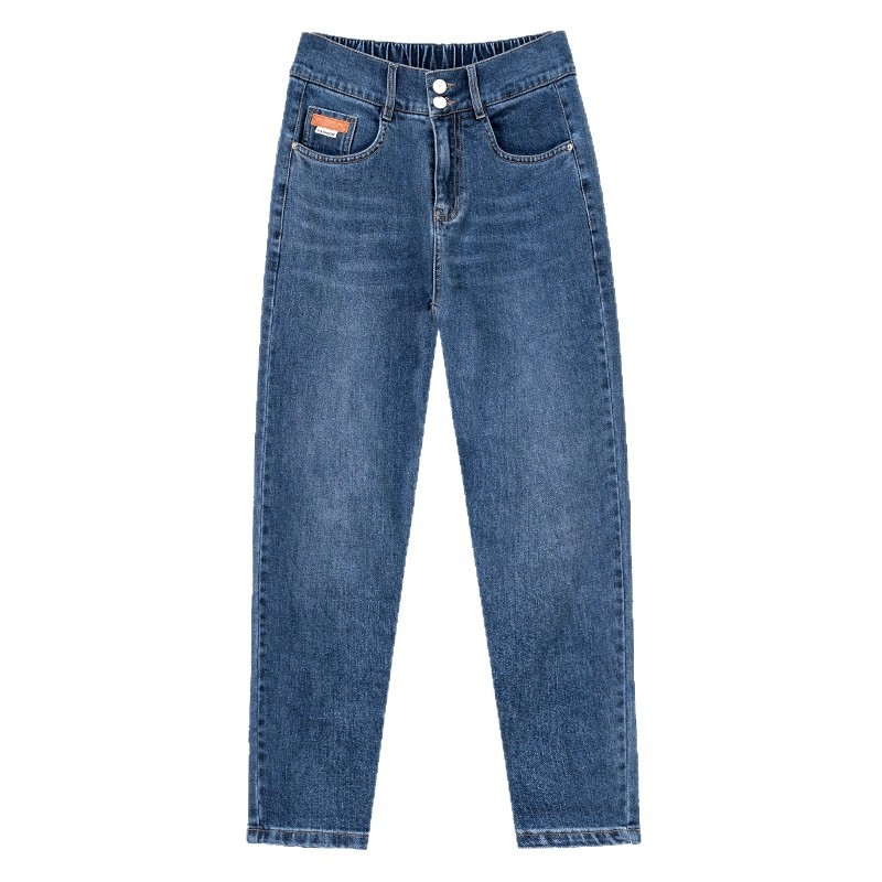 Traperice visokim strukom, straight kroj, pamuk-polyester smjesavina, mikroelastičnost, zatvarač