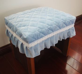 Kristallsametist tabureti kate, tabureti kate, tualettlaua tabureti kate, öökapi kate, lauakate