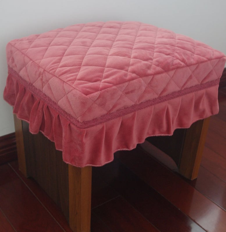 Kristallsametist tabureti kate, tabureti kate, tualettlaua tabureti kate, öökapi kate, lauakate