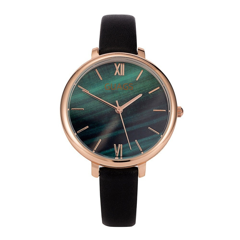 Ženski kvarcni sat M0912, SL68 mehanizam, remen od umjetne kože, metalno kućište, kružni brojčanik