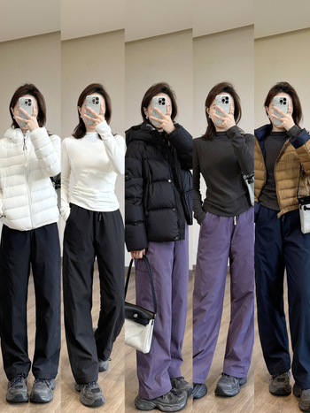 Термични панталони с памучен пълнеж за зима - висока талия, свободен прав кройка, полиестерен външен слой, супер дебела изолация, пълнеж 90–95% памук