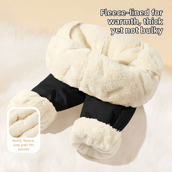 Sieviešu kokvilnas bikses ar flīsa oderi, ļoti biezas, vēja un ūdens izturīgas, augsta josta, brīvā piegriezuma harēms stils