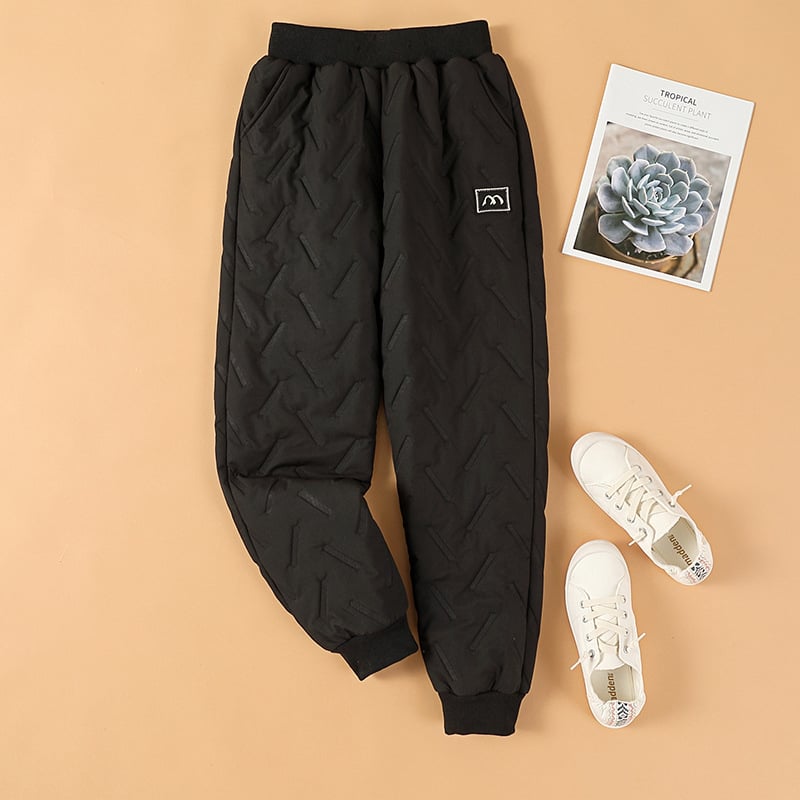 Női téli pamutnadrág báránygyapjú-keverék béléssel, magas derekú, harém szabású, szélvédett és vízálló