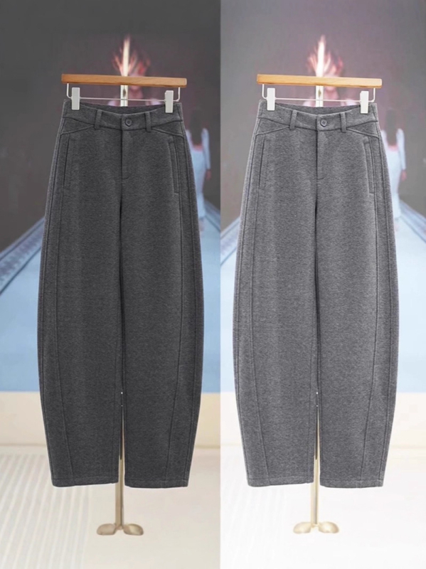 Ženske hlače ravnog kroja, jesen 2025, visoki struk, mješavina vlakana 70–80% polyester/vuna, standardne debljine, elegantan gradski stil