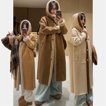 Női Corduroy kabát Rabbit Fur tartalom <30%, 2023 tavasz