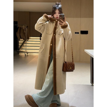 Női Corduroy kabát Rabbit Fur tartalom <30%, 2023 tavasz