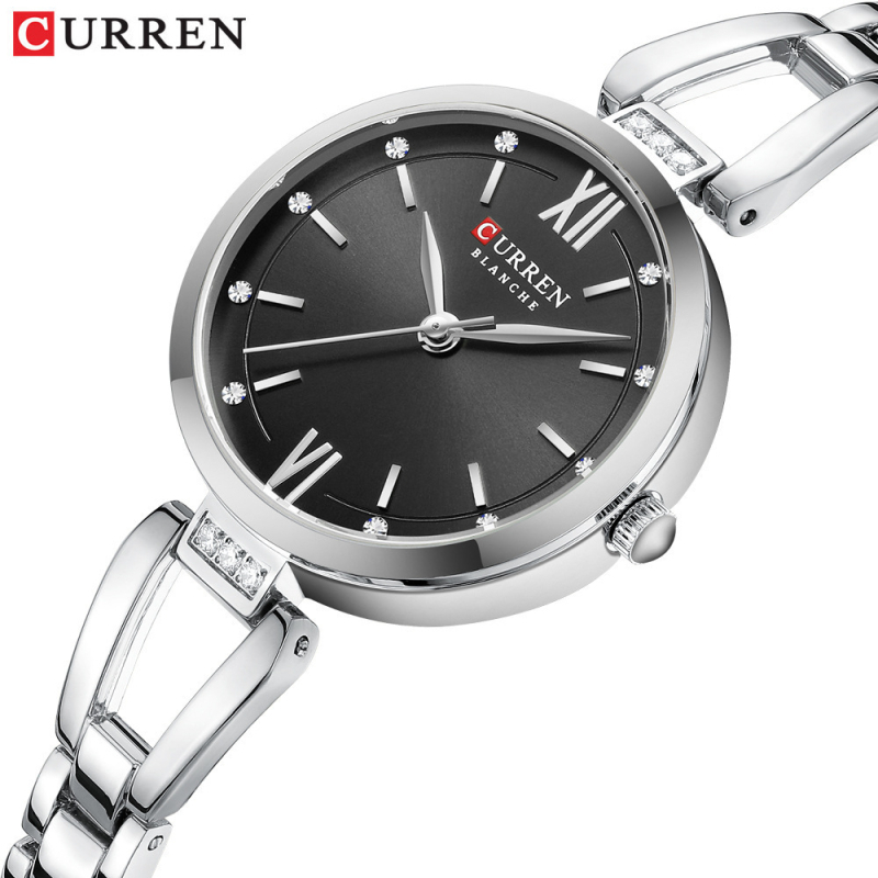 Curren 9092 Ženski kvarcni sat s metalnim kaišem, kućište od legure, Miyota mehanizam, vodootporan do 30 m