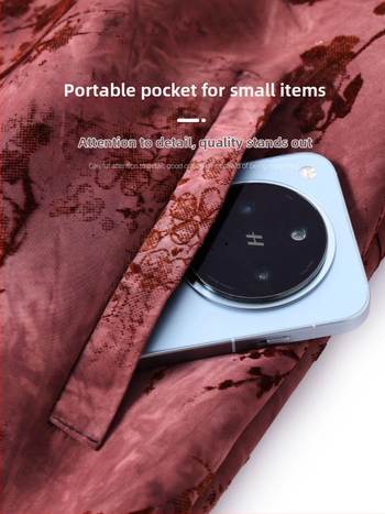 Ziemas imitēta kažokāda jaka ar poliesteru un spandex maisījumu, elegants pilsētas stils, vidējā garuma 65–80 cm, augu un ziedu raksts, bez gludināšanas, Lady of the Tang Dynasty, Ziemas 2025