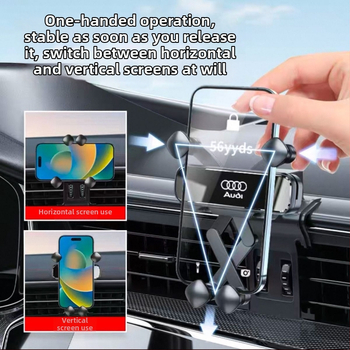 Senzhong držiak na mobil pre Audi – montáž Snap-on, štýl štvorbodového zrkadla, kompatibilný s modelmi A4L A6L A3 Q5L Q2L Q3 A5 A7 Q7 A8L Q8