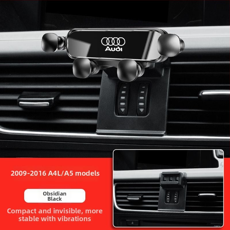 Držiak na telefón do auta pre modely Audi — štvorbodový zámkový štýl, snap-on montáž, značka Senzhong