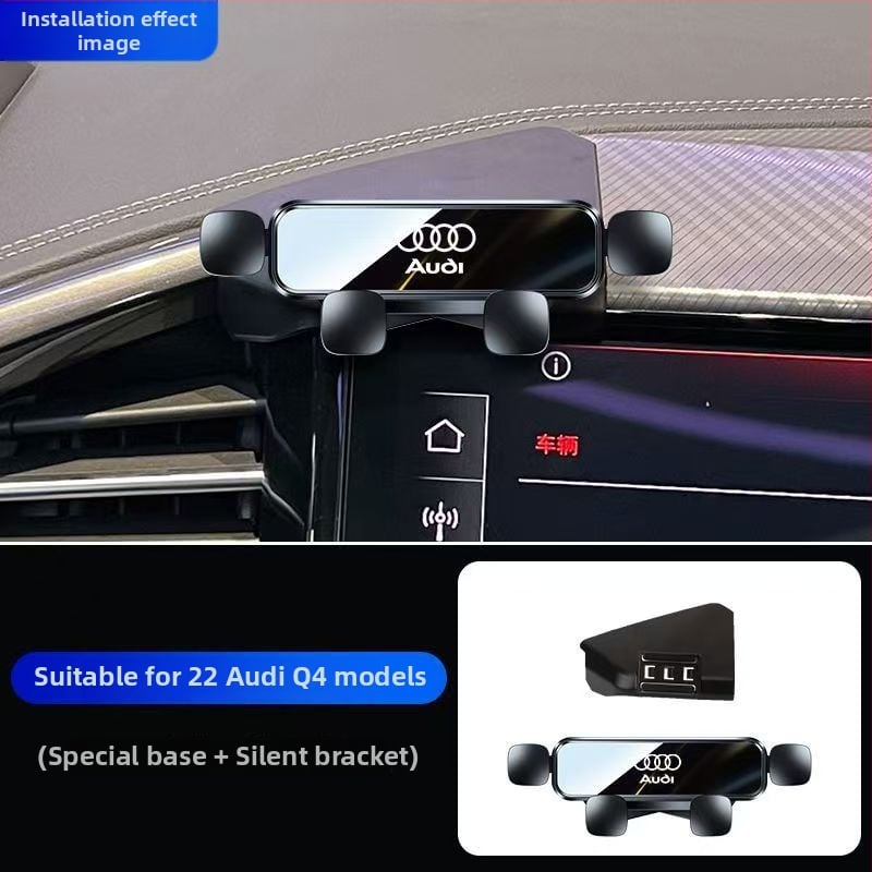 Držiak na telefón do auta pre modely Audi — štvorbodový zámkový štýl, snap-on montáž, značka Senzhong