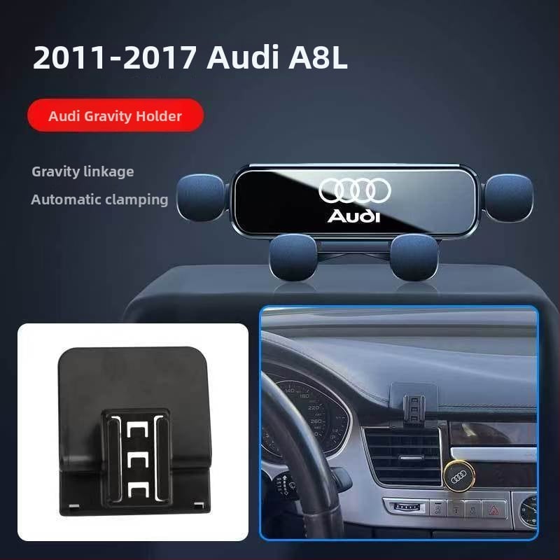 Držiak na telefón do auta pre modely Audi — štvorbodový zámkový štýl, snap-on montáž, značka Senzhong
