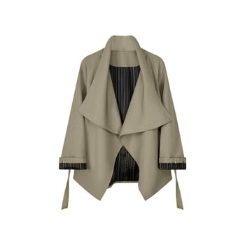 Dámska windbreaker, štíhla silueta, V-ový výstrih, dlhé rukávy, jednofarebná polyester-spandex tkanina
