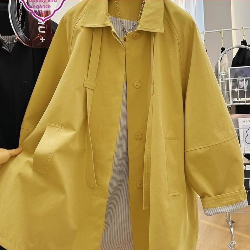 Dámsky stredne dlhý kabát z Oxford bavlny, Slim fit, dlhé rukávy, stredná hrúbka, hlavná tkanina 95%+